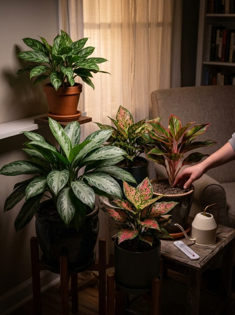 Chinese Evergreen dim corners