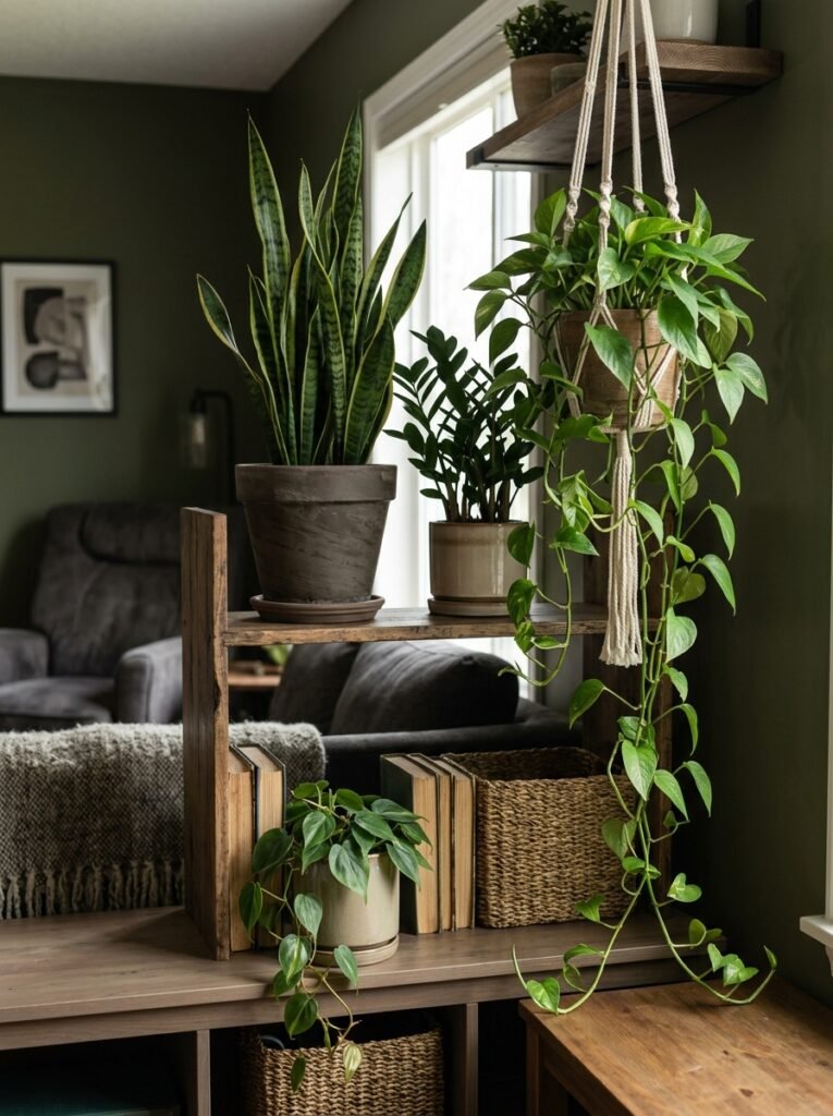 Pairing Upright And Trailing Plants For Layered Rooms